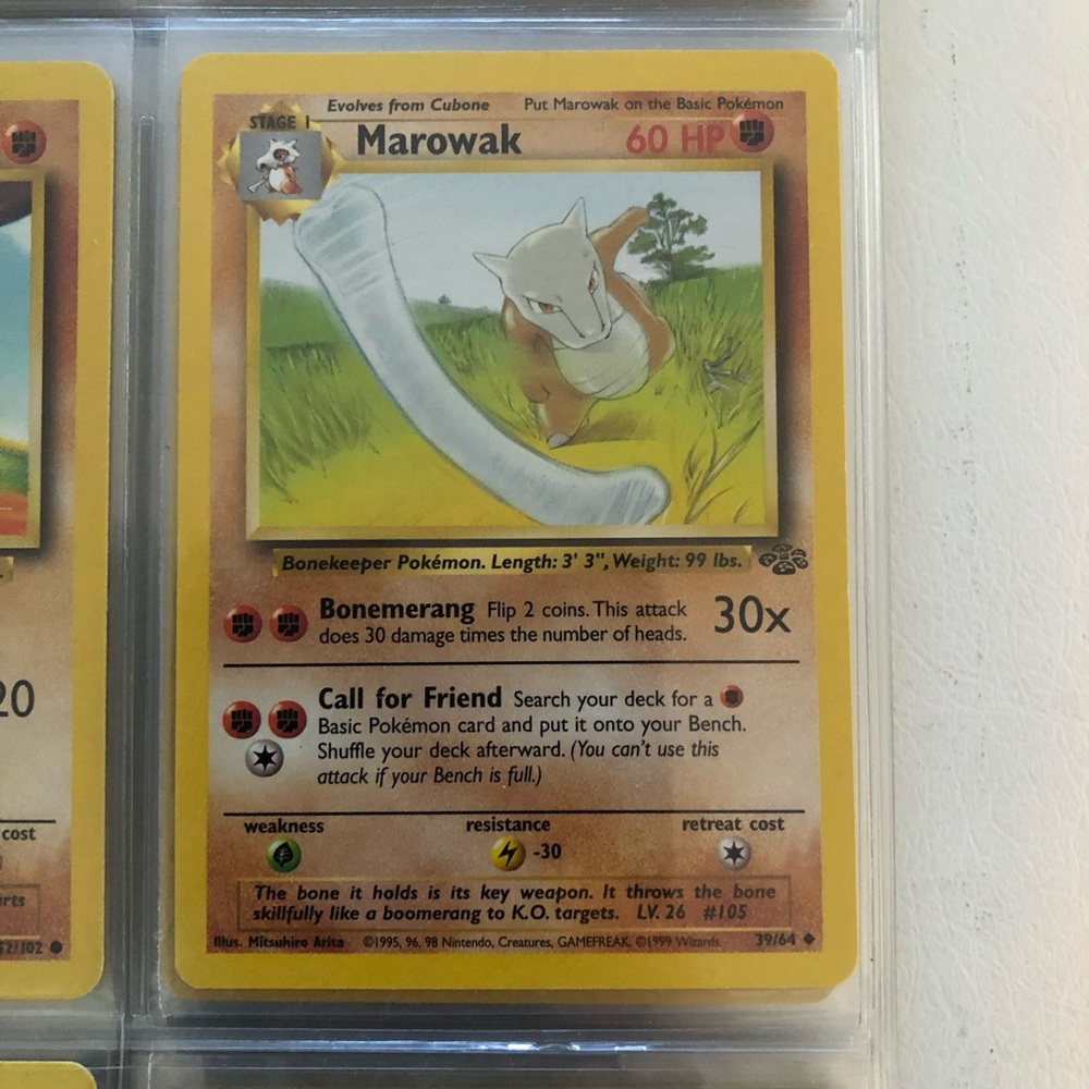 1990’s rare vintage Marowak card 39/64